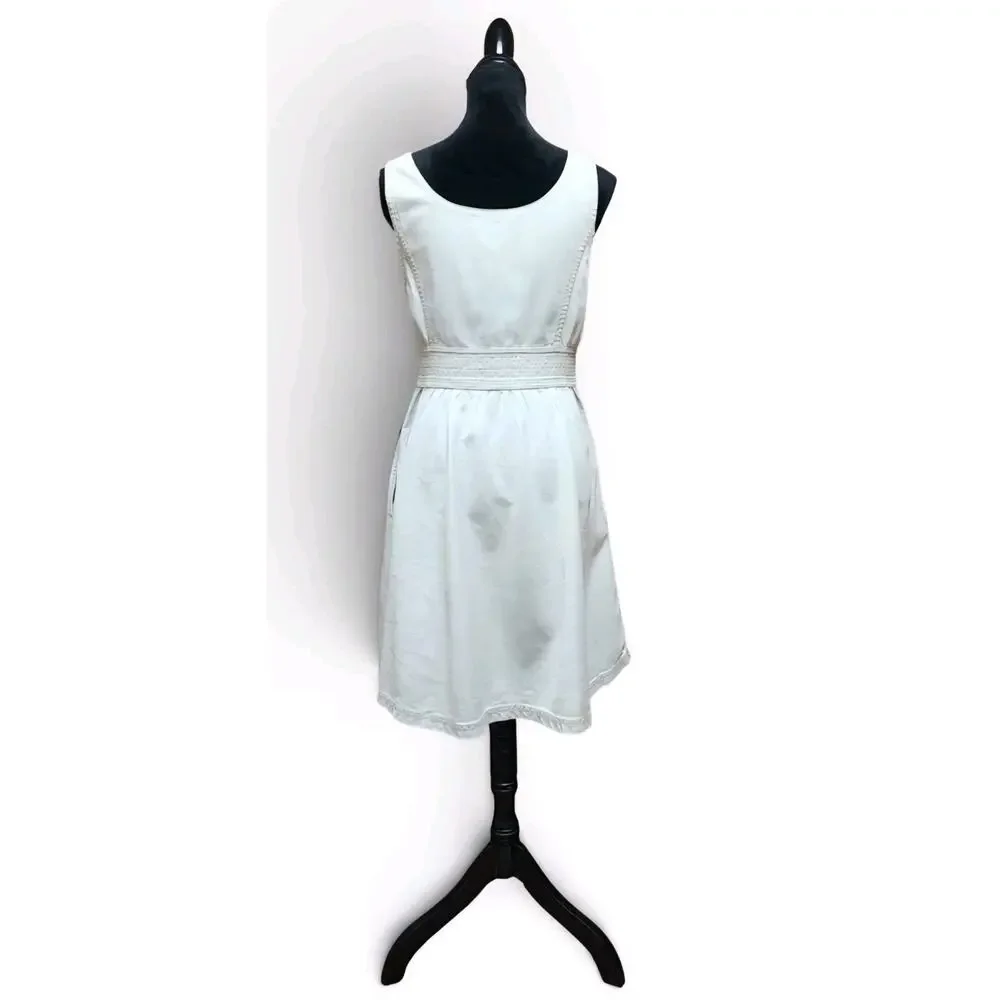 Radcliffe London New Women's Sleeveless Light Blue Denim Button-Up Dress Size 10 - Picture 7 of 8